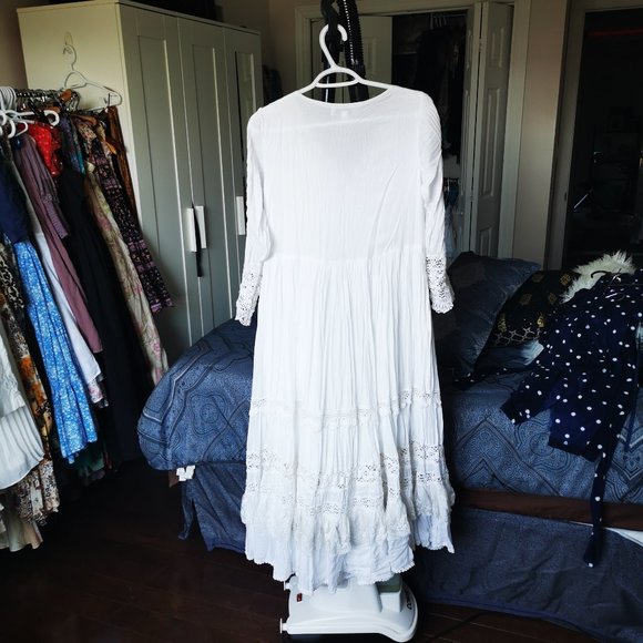 White Boho Gown - Picture 5 of 7